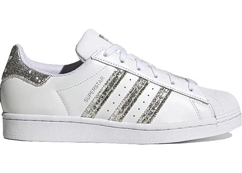 adidas wit met zilver|adidas Superstar White Silver Glitter (Women's) .